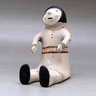 A polychrome sitting Singing Mother figure, click or tap to see a larger version