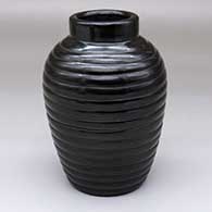 A black beehive pot
 by Alvin Baca of Santa Clara