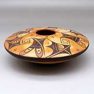 A polychrome Sikyatki-style jar decorated above the shoulder with a four-panel geometric design
 by Dee Setalla of Hopi