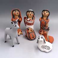 Nativity set with 7 pieces
 by Felicia Fragua of Jemez