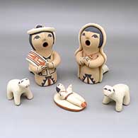 Five-piece polychrome nativity set
 by Anita Toya of Jemez