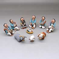 A 10-piece Jemez nativity set
 by Mary Lucero of Jemez