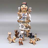 Mother Earth, with 8 separate animals
 by Bonnie Fragua of Jemez