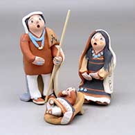 A three-piece Jemez nativity set
 by Mary Lucero of Jemez