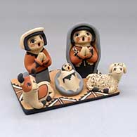 A one piece Jemez nativity tableau
 by Chrislyn Fragua of Jemez