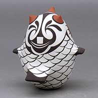 A small polychrome owl effigy, click or tap to see a larger version