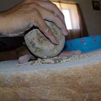 Grinding pottery shards finer yet