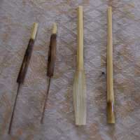 Yucca leavesa are used for paint brushes