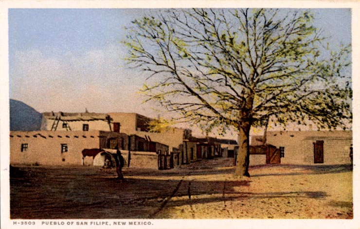 San Felipe as shown on a Fred Harvey Company postcard
